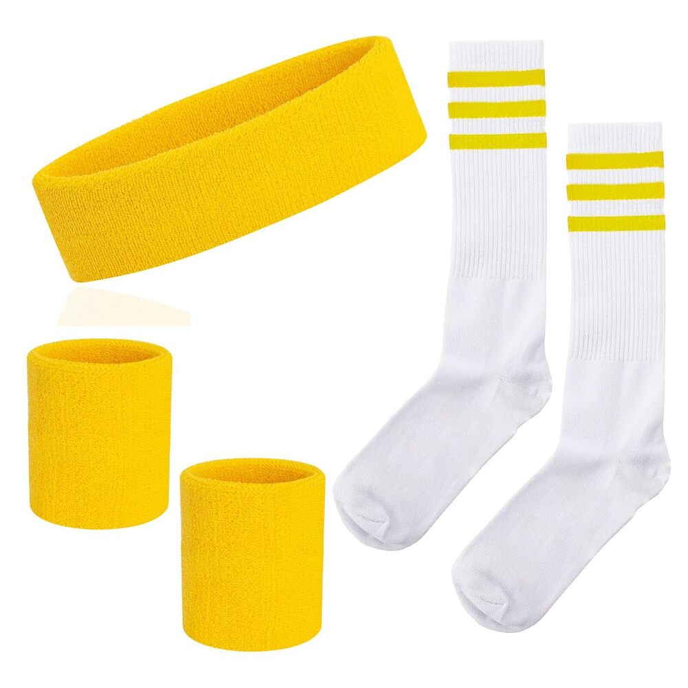 8776 Sweatband Striped Sock Set For Sweatband Headband High